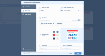 Customize your marketing reports for each client individually