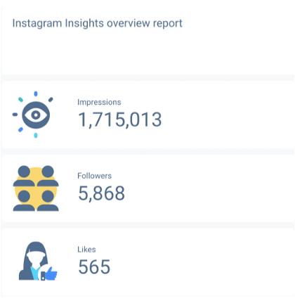 Social media report Account performance