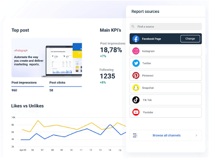  Build Your Social Media Report with Whatagraph