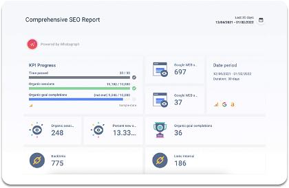 Build detailed SEO reports and let data insights lead the way.