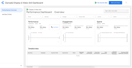 Display & Video 360 Performance Dashboard