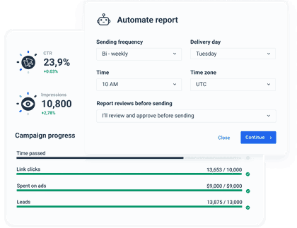 Whatagraph marketing report template.