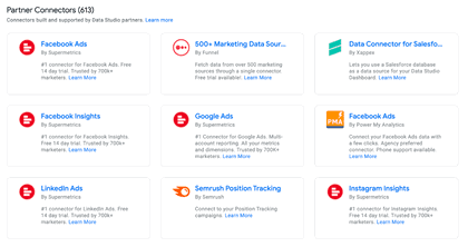  Google Data Studio paid connectors