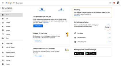 New Google My Business Dashboard