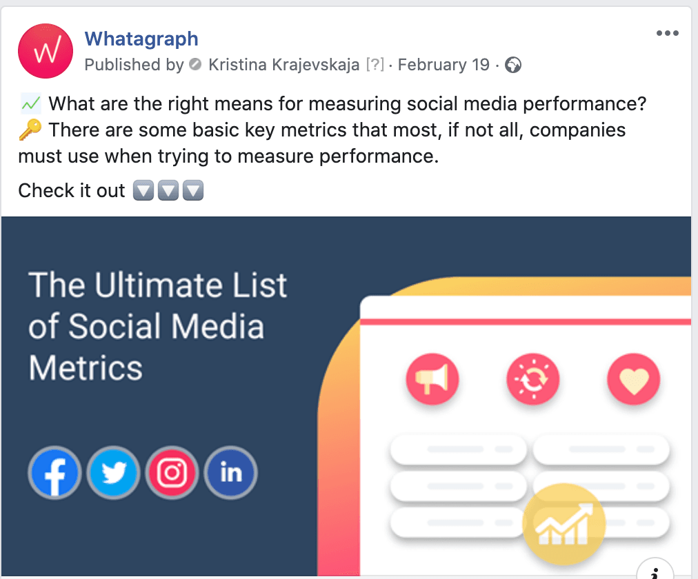 Social media post example