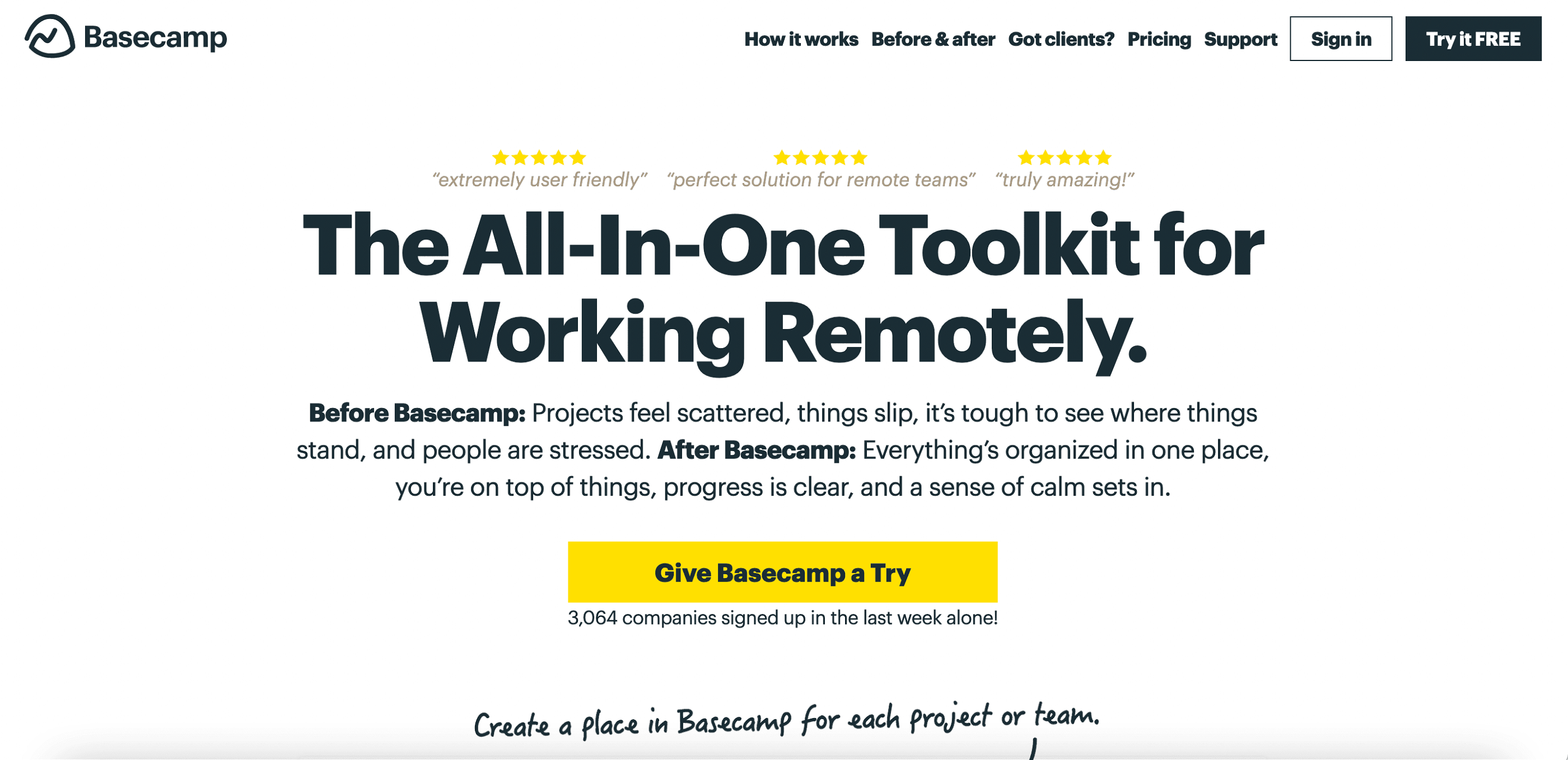 Basecamp, all-in-one toolkit