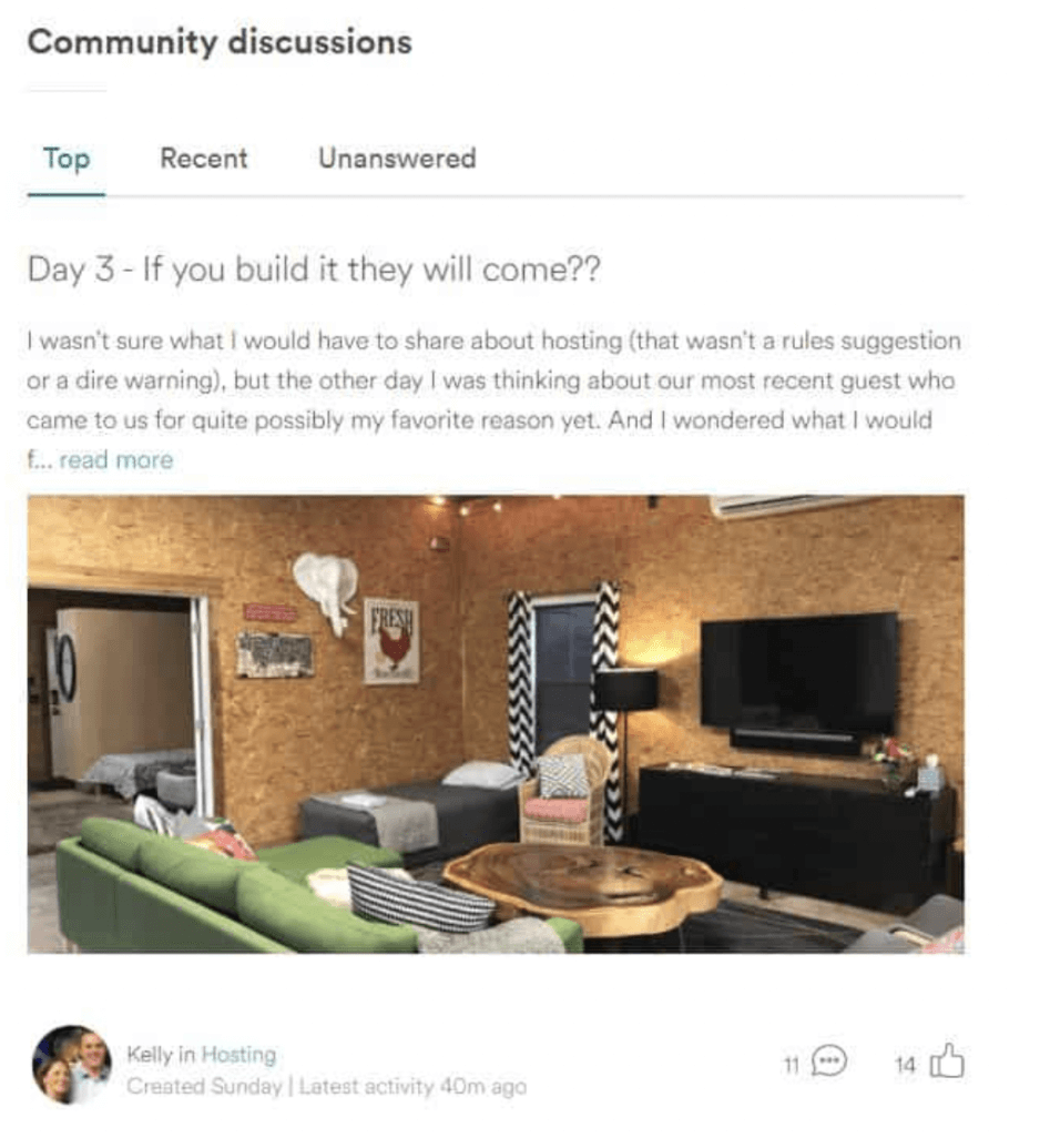 AirBnB community discussion