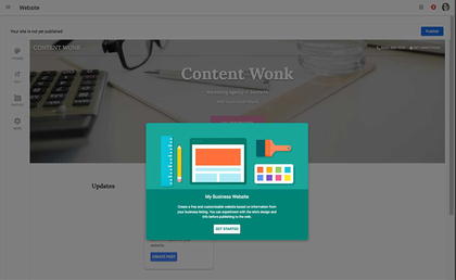 Set up a free website with Google My Business