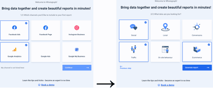 Whatagraph Smart Builder feature