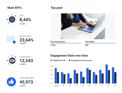 Whatagraph marketing report template tracks ROAS.