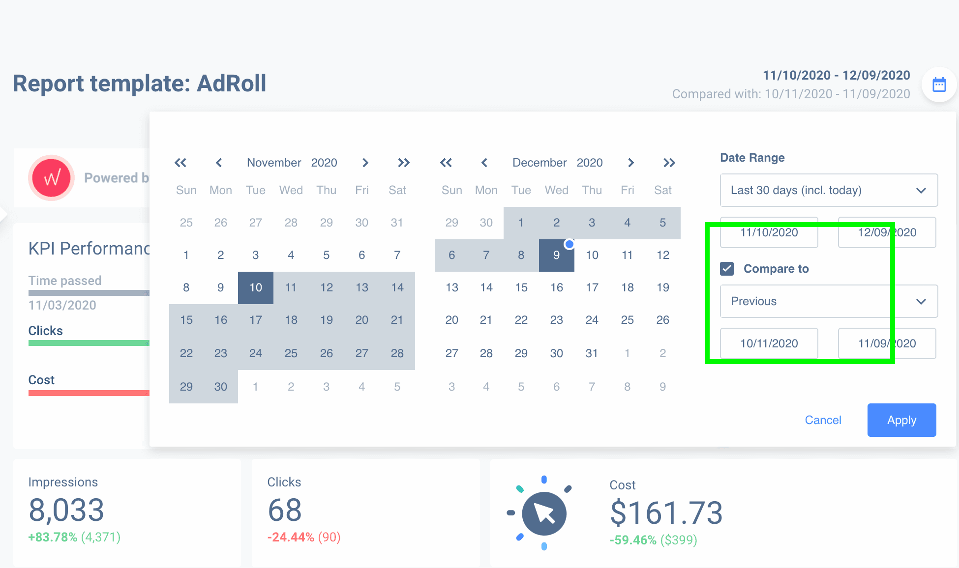 AdRoll Dashboard Reports: a How-to Guide for Agencies | Whatagraph