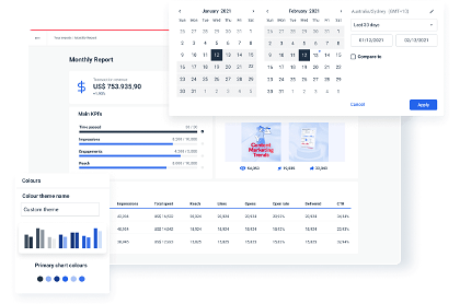 Monthly report template with all essential KPIs in one place.