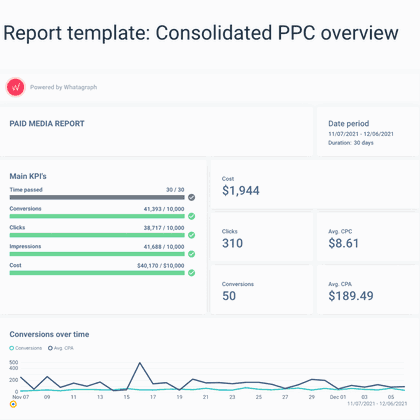 PPC reporting template