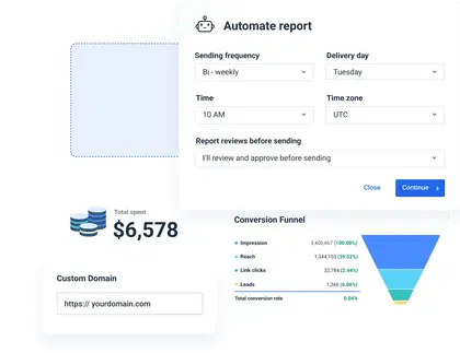 White labeling options and report automation.