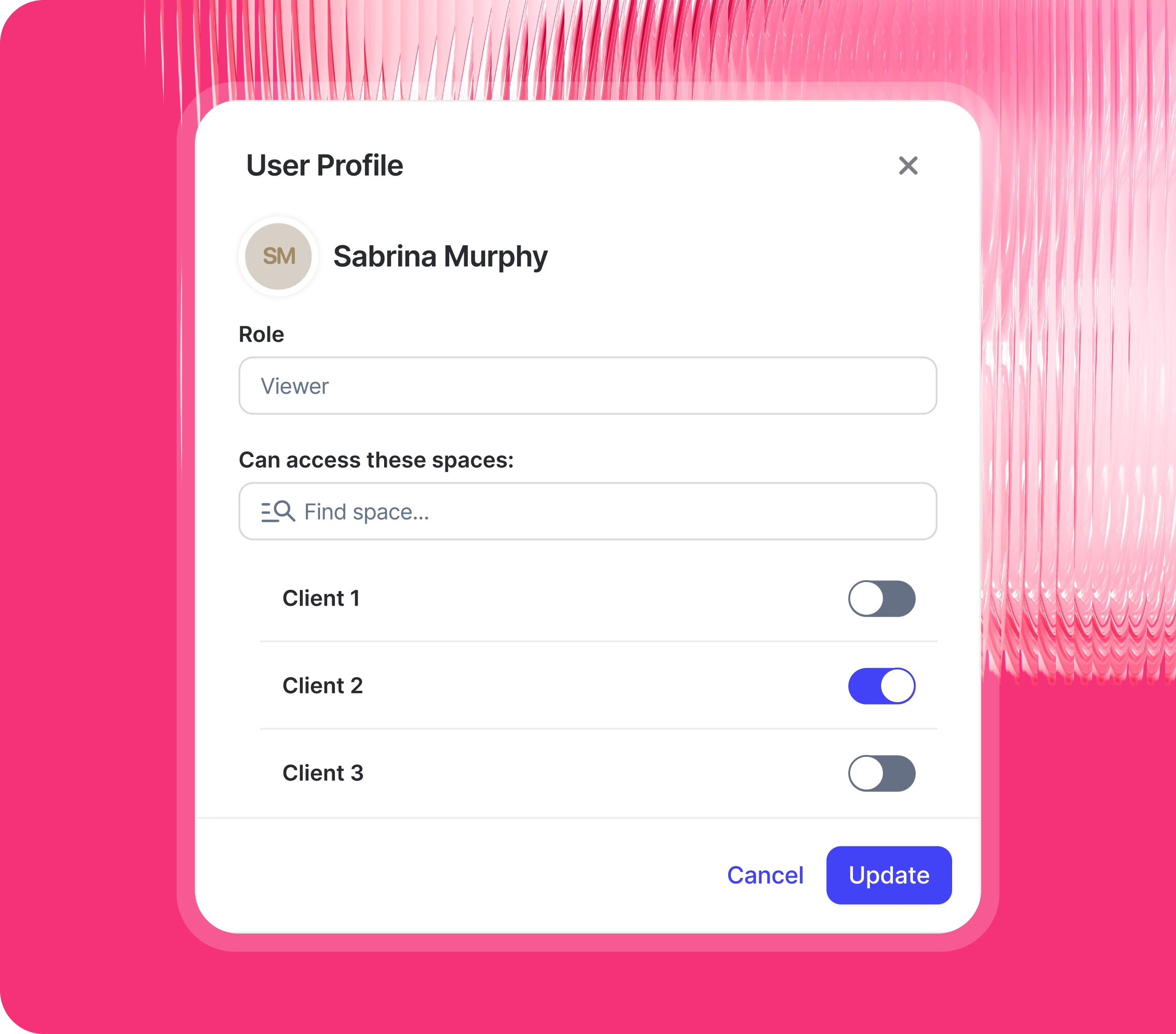 Whatagraph governance panel showing role-based access control with ISO 27001, GDPR, data encryption and SSO badges.